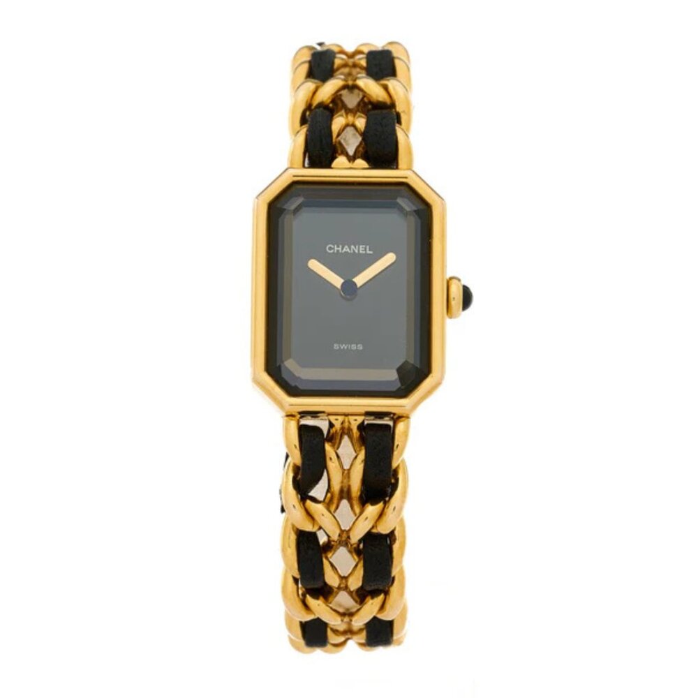 Chanel Lambskin 20mm Chain Premiere Quartz Watch Gold M